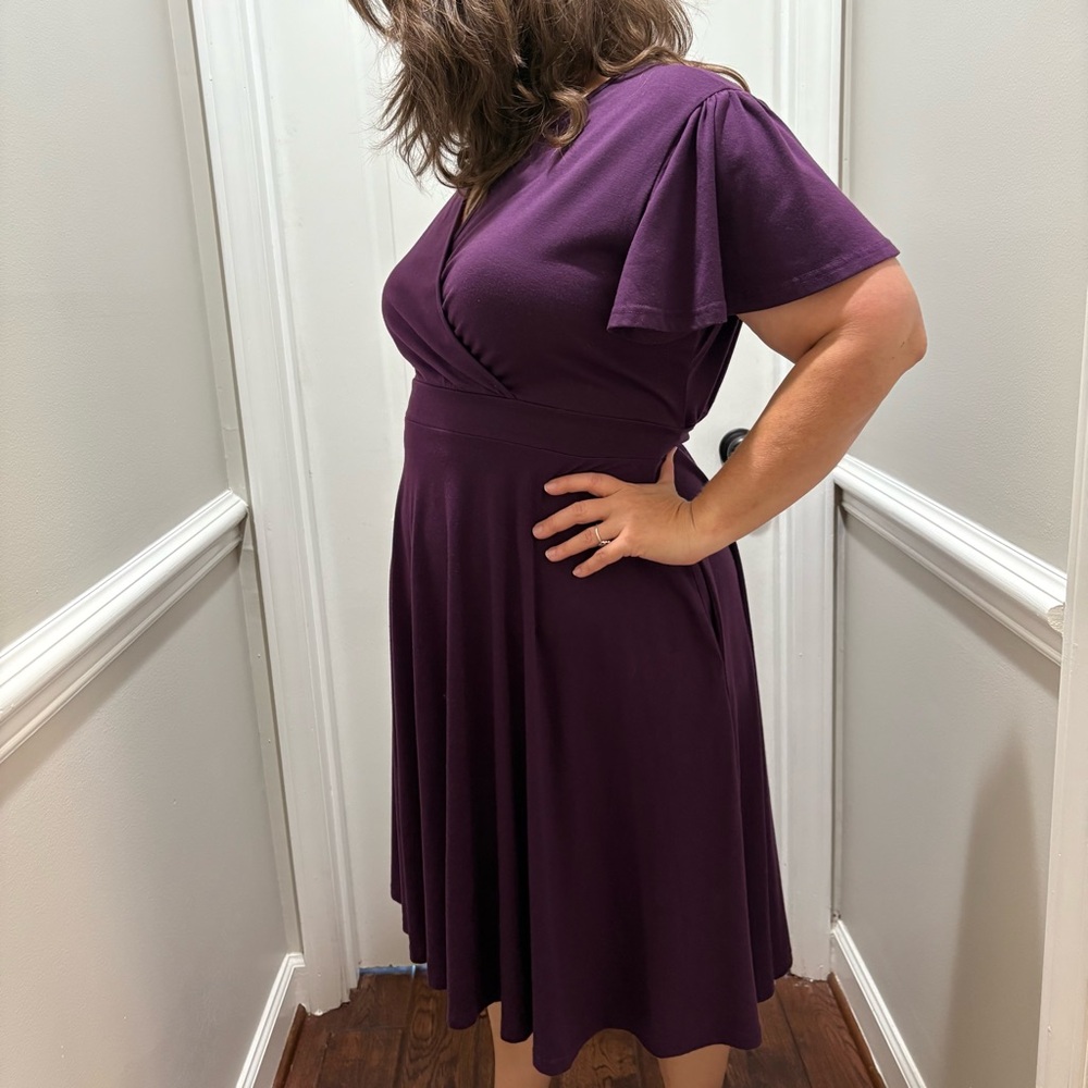 Elegant Purple Women's Dress